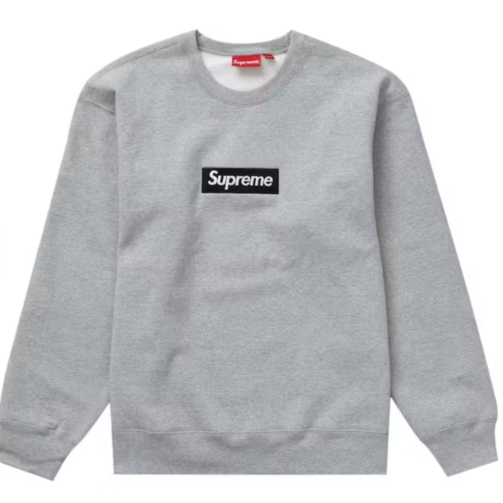 Supreme Box Logo Crewneck Heather Grey Size XLarge FW22 Brand New